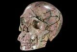 Realistic, Carved Rhodonite Skull #116332-1